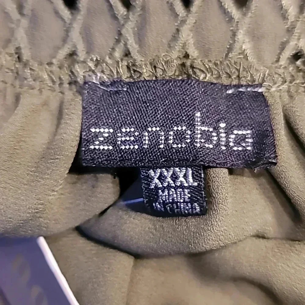 Zenobia Olive green blouse NWT - Picture 7 of 11